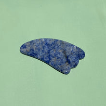 Load image into Gallery viewer, Dresden Body Wellness Holden blue lapis azul sodalite gua sha tool flat blue crystal
