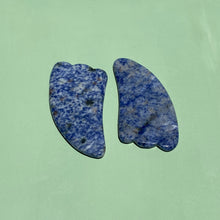 Load image into Gallery viewer, Dresden Body Wellness Holden blue lapis azul sodalite gua sha tool flat blue crystal
