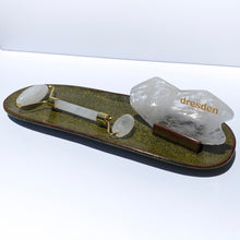 Load image into Gallery viewer, Ceramic Dish and Gua Sha Stand Set
