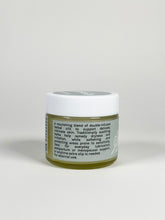 Load image into Gallery viewer, Glass jar of Yin Balm, a botanical balm formulated for vulvar comfort and moisture support. Made with herb-infused oils, cocoa butter, mango butter, evening primrose oil, and beeswax for dry, sensitive intimate skin.
